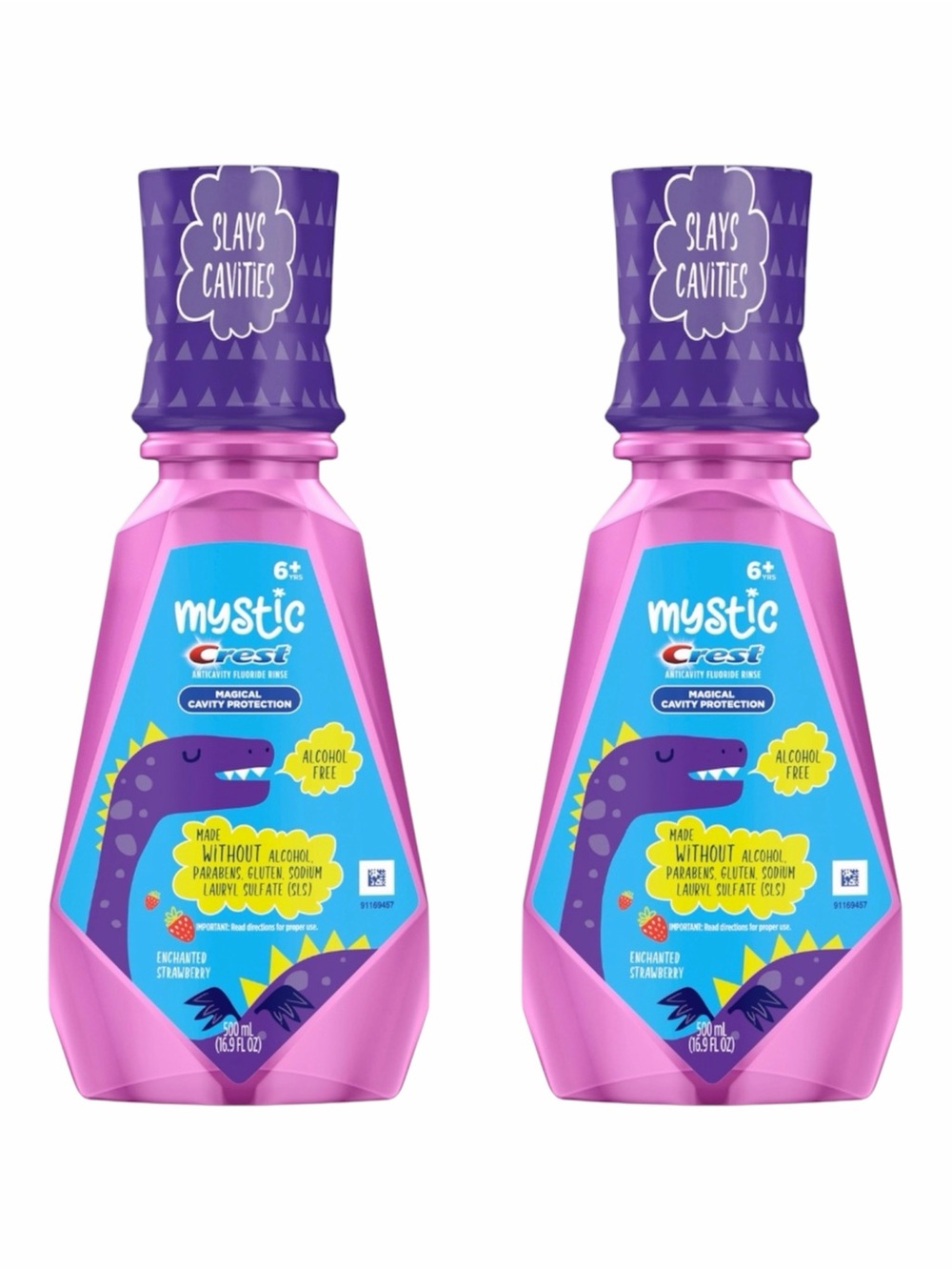 MYSTIC BY CREST KID'S MOUTHWASH ALCOHOL-FREE KIDS 6+ 500 ML X2